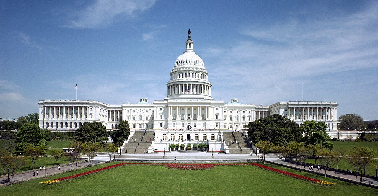The west front of the United States Capitol in Washington DC