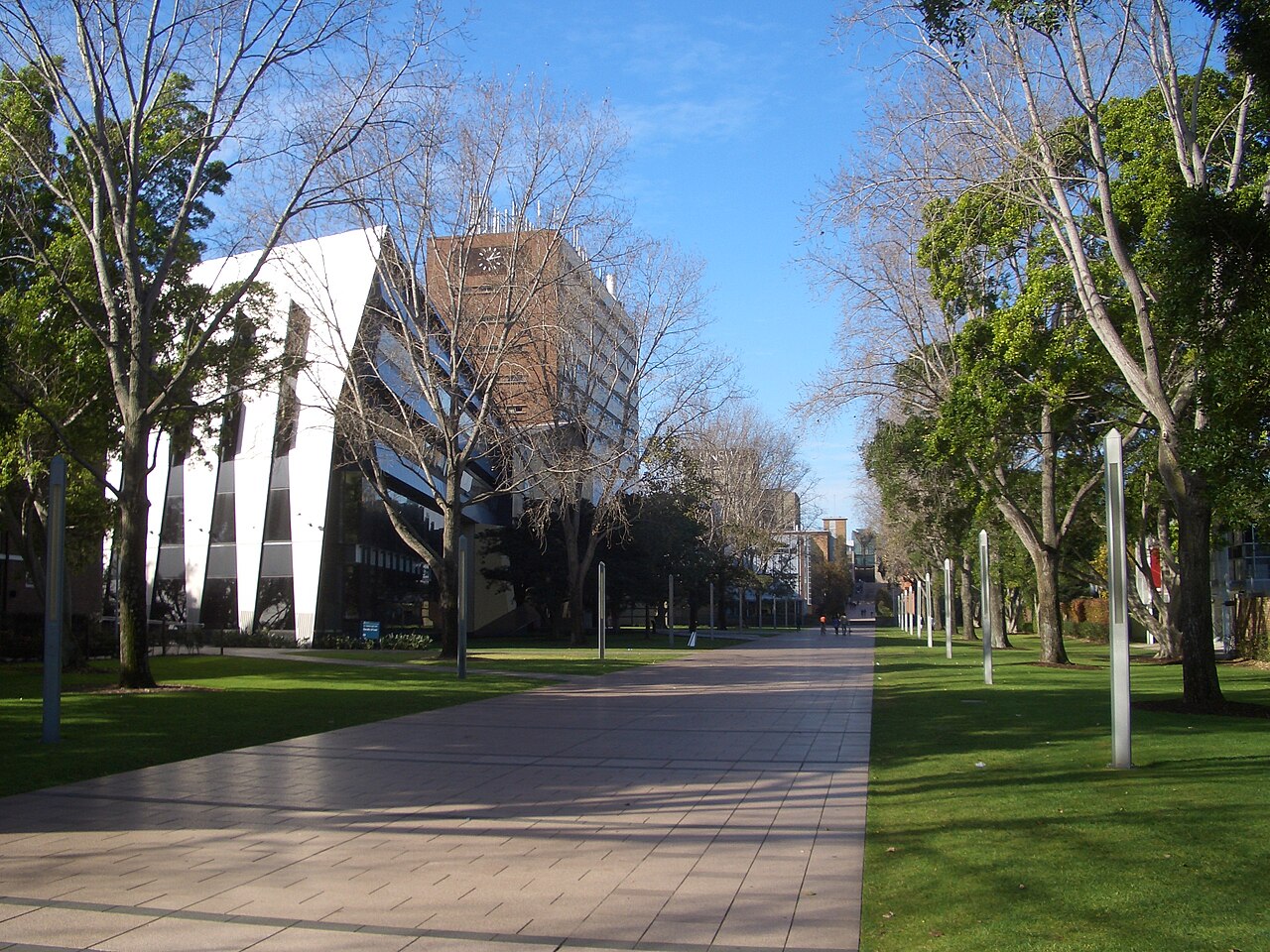 The main walkway on the lower campus of UNSW Sydney at Kensington
